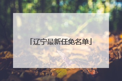 辽宁最新任免名单
