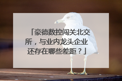 豪德数控闯关北交所，与业内龙头企业还存在哪些差距？