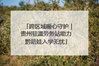 跨区域暖心守护｜贵州驻温劳务站助力黔籍娃入学无忧
