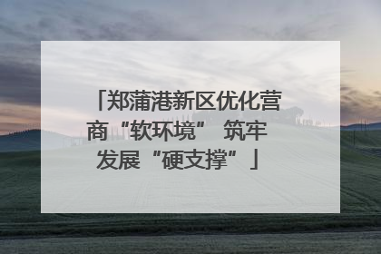 郑蒲港新区优化营商“软环境” 筑牢发展“硬支撑”