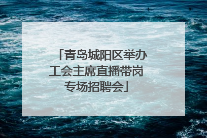 青岛城阳区举办工会主席直播带岗专场招聘会