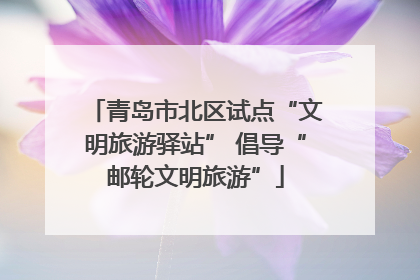 青岛市北区试点“文明旅游驿站” 倡导“邮轮文明旅游”