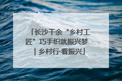 长沙千余“乡村工匠”巧手织就振兴梦｜乡村行·看振兴