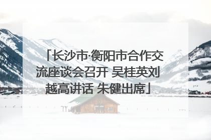 长沙市·衡阳市合作交流座谈会召开 吴桂英刘越高讲话 朱健出席