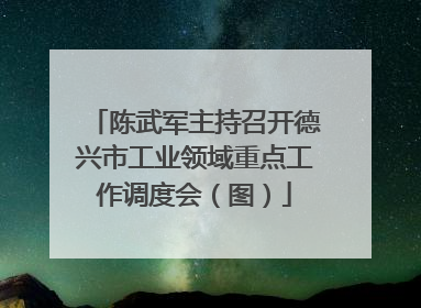陈武军主持召开德兴市工业领域重点工作调度会（图）
