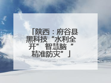 陕西：府谷县黑科技“水利全开” 智慧脑“精准防灾”