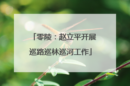 零陵：赵立平开展巡路巡林巡河工作
