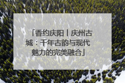 香约庆阳丨庆州古城：千年古韵与现代魅力的完美融合