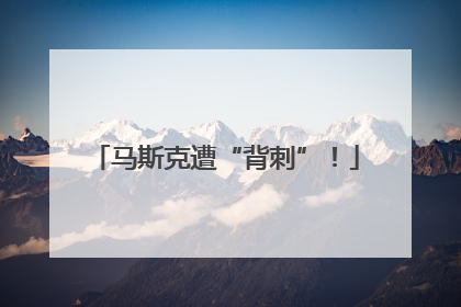 马斯克遭“背刺”！