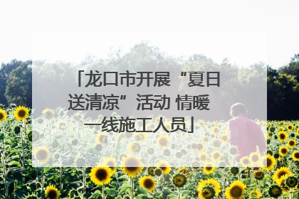 龙口市开展“夏日送清凉”活动 情暖一线施工人员