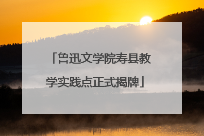 鲁迅文学院寿县教学实践点正式揭牌