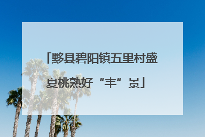 黟县碧阳镇五里村盛夏桃熟好“丰”景