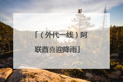 （外代一线）阿联酋喜迎降雨