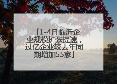 1-4月临沂企业规模扩张提速，过亿企业较去年同期增加55家