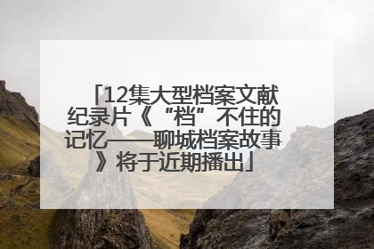 12集大型档案文献纪录片《“档”不住的记忆——聊城档案故事》将于近期播出