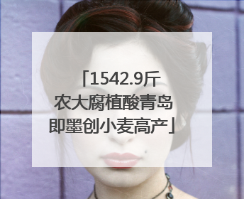 1542.9斤 农大腐植酸青岛即墨创小麦高产