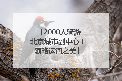 2000人骑游北京城市副中心！领略运河之美