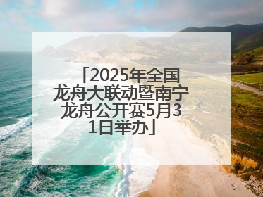 2025年全国龙舟大联动暨南宁龙舟公开赛5月31日举办