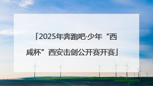 2025年奔跑吧·少年“西咸杯”西安击剑公开赛开赛