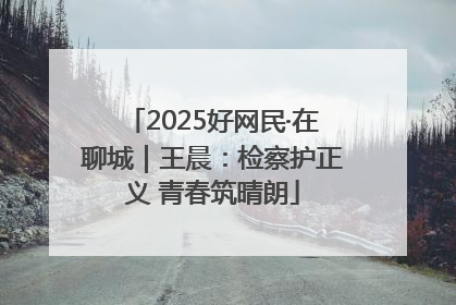 2025好网民·在聊城｜王晨：检察护正义 青春筑晴朗