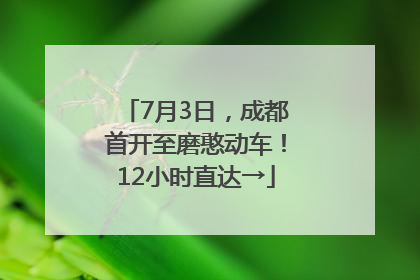 7月3日，成都首开至磨憨动车！12小时直达→