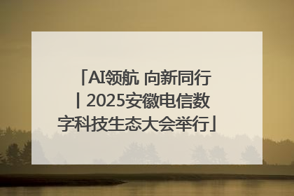 AI领航 向新同行丨2025安徽电信数字科技生态大会举行