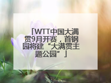 WTT中国大满贯9月开赛，首钢园将建“大满贯主题公园”